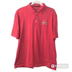 Nike Tiger Woods Collection St Louis Cardinals Red Short Sleeve Polo Shirt Large